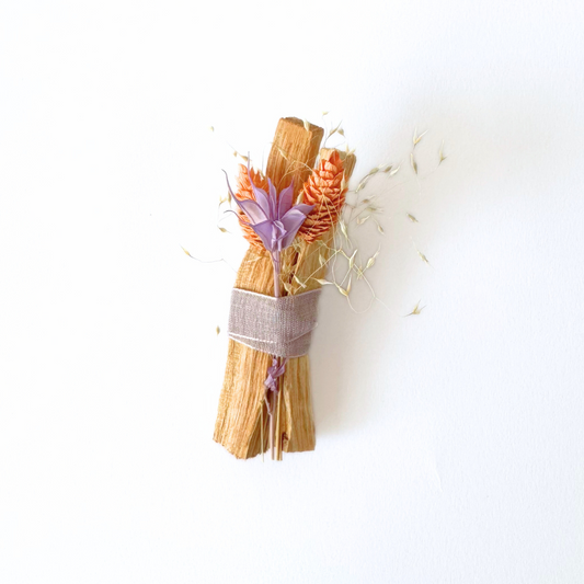 PALO SANTO & FLORAL BUNDLE - PEACHY